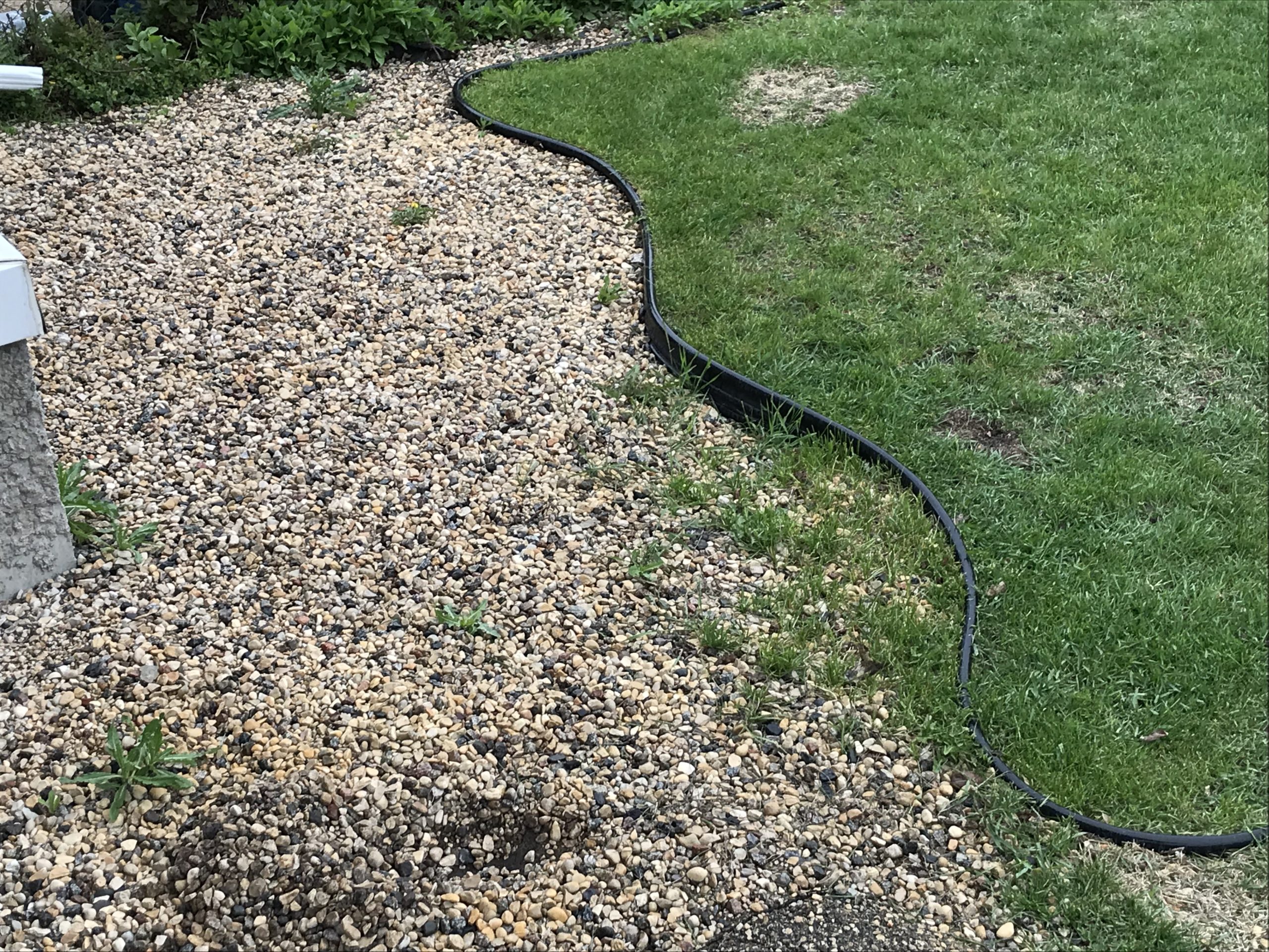 Landscape before complete rock renovation