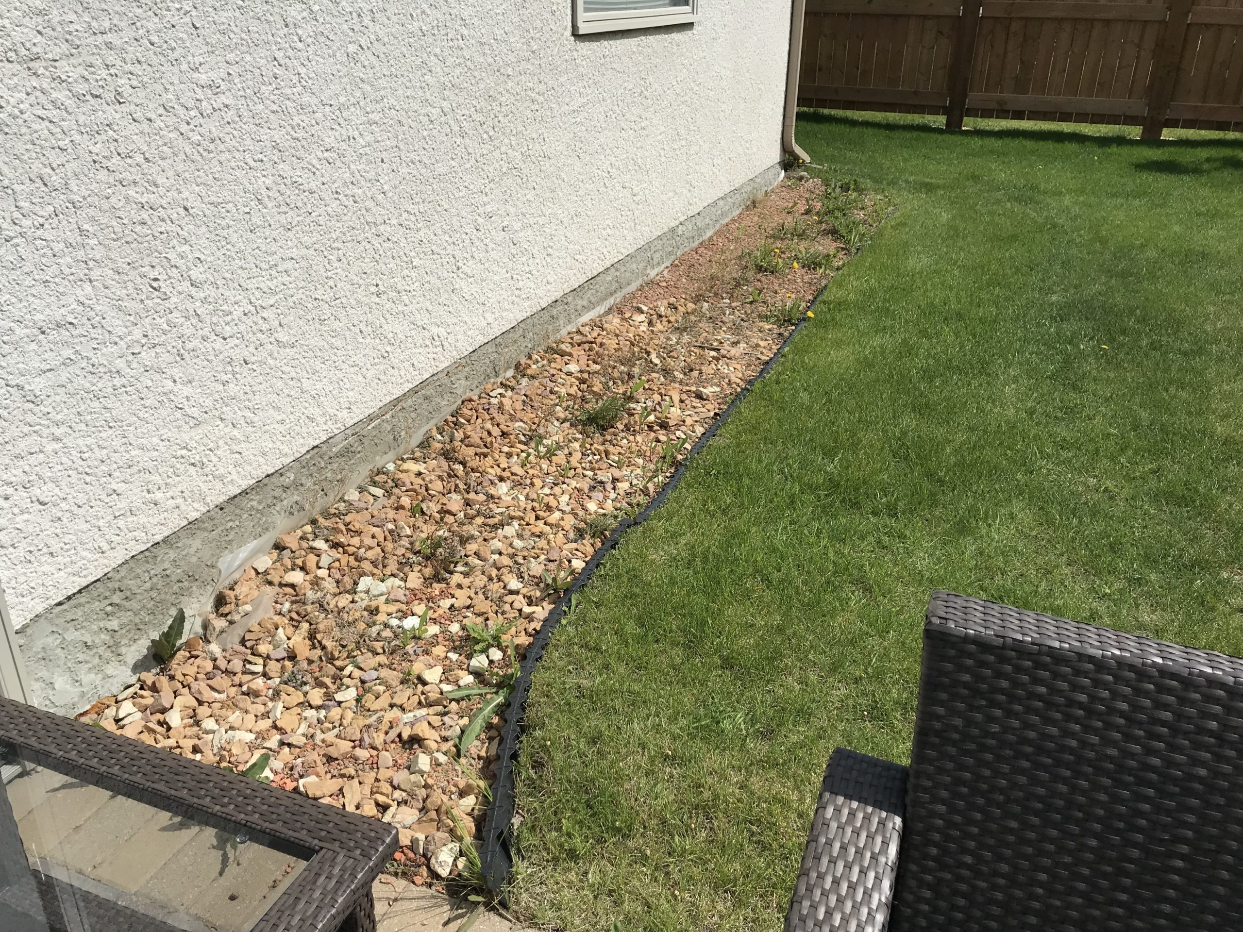 Foundation before mulch bed